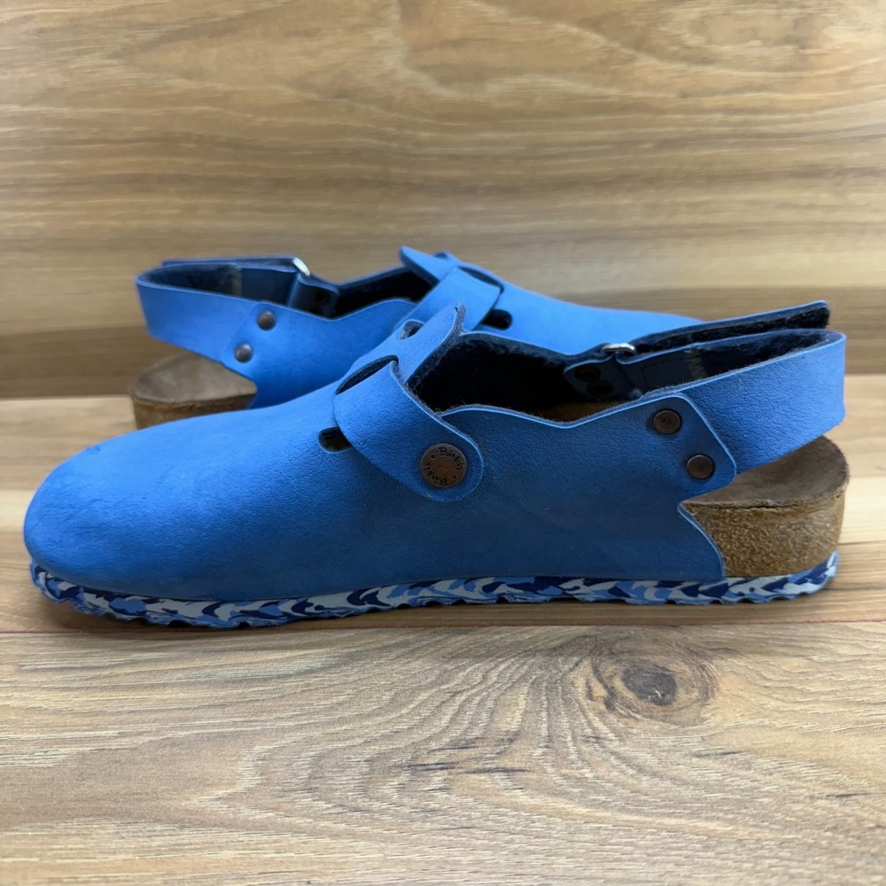 Birkenstock Birkis Tokio Clogs Womens 7 N EU 38 Blue Slip On Comfort Shoes - Picture 5 of 10